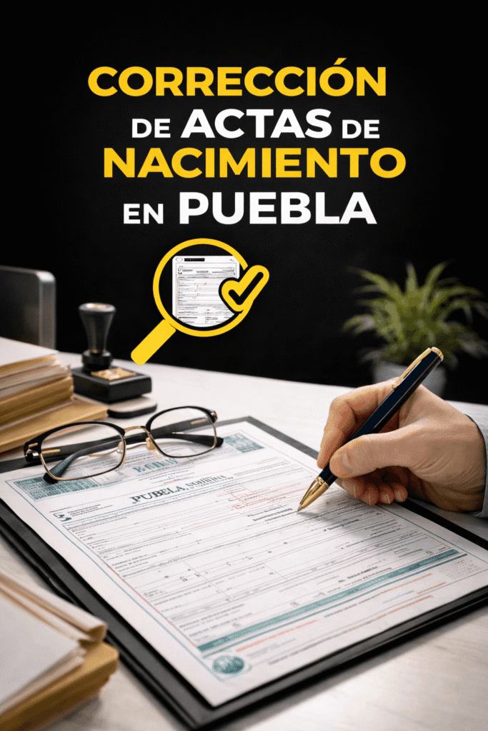 Correcciones de Actas de Nacimiento Puebla